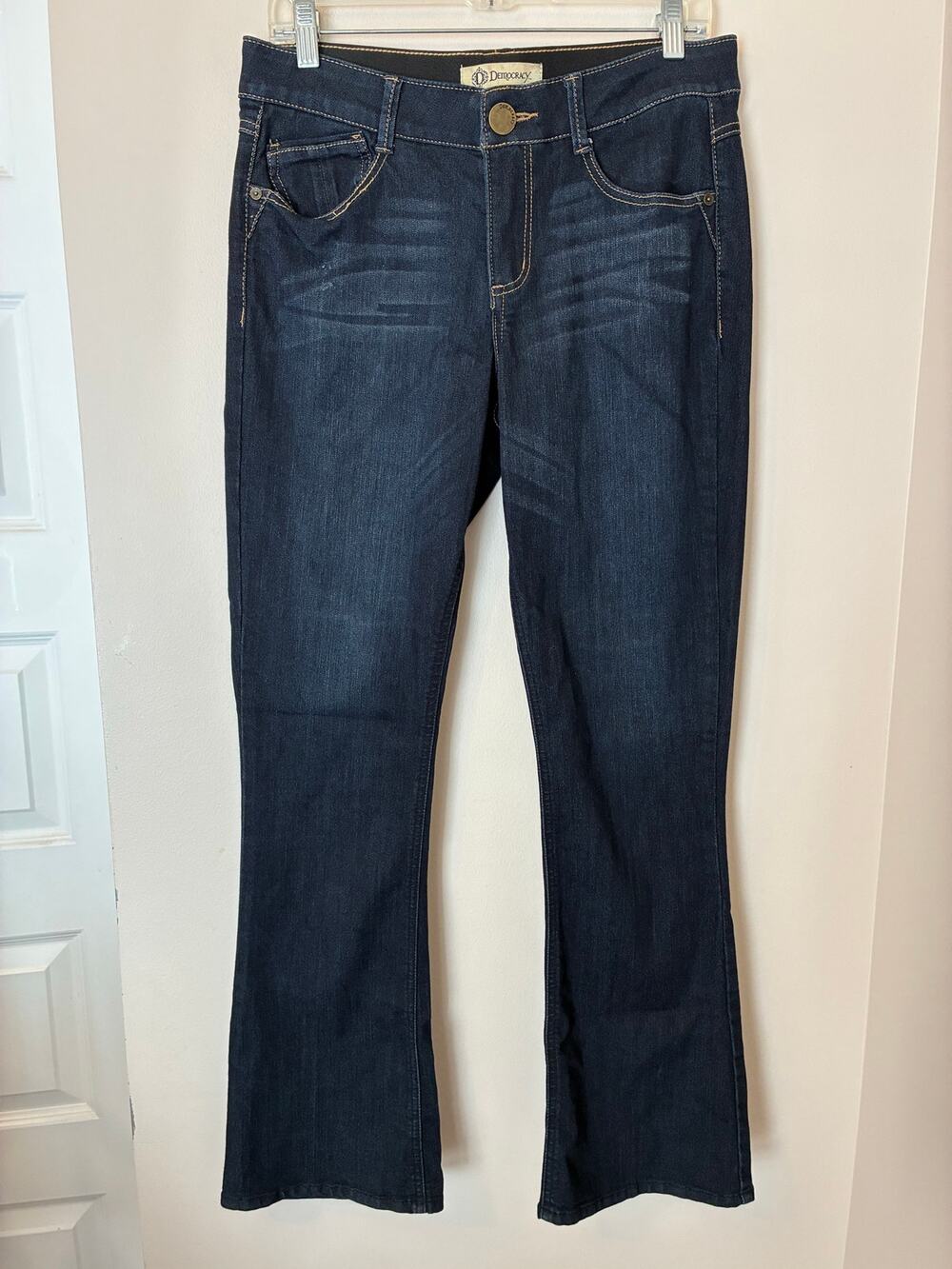 Democracy "Ab"solution Itty Bitty Bootcut Indigo Jeans Dark Wash Size 10